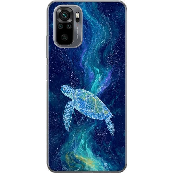 Kompatibelt Mobildeksel til Xiaomi Redmi Note 10 Havssköldpadda i stjärnhimmel blå