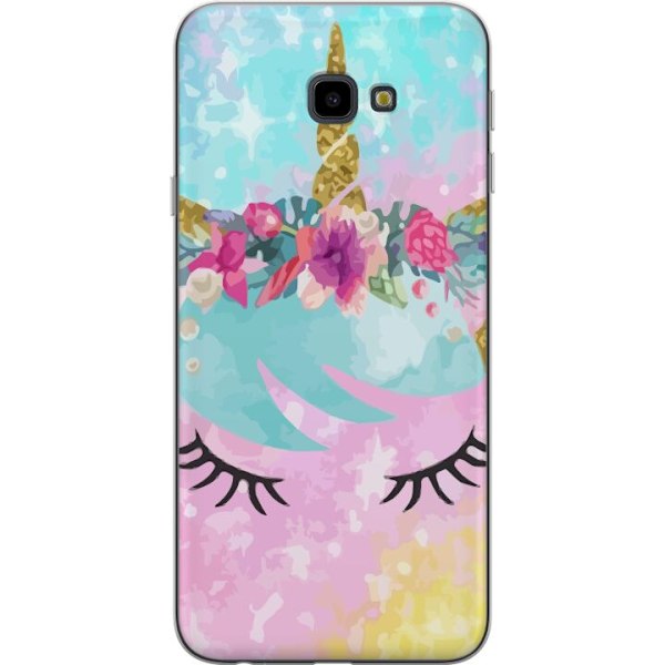 Samsung Galaxy J4+ Genomskinligt Skal Unicorn Enhörning