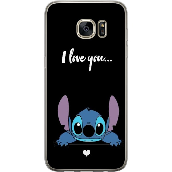 Samsung Galaxy S7 edge Läpinäkyvä kuori Stitch Minä Rakast