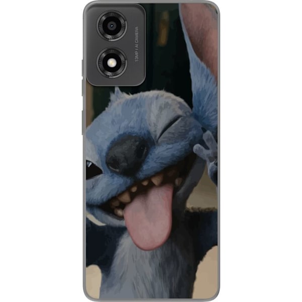 Motorola Moto E14 Läpinäkyvä kuori Stitch Söpö Alien - Si