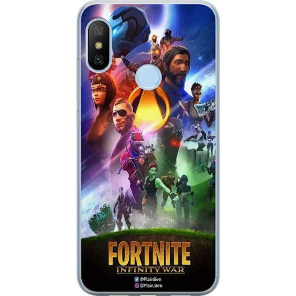 Xiaomi Mi A2 Lite Gennemsigtig cover Fortnite