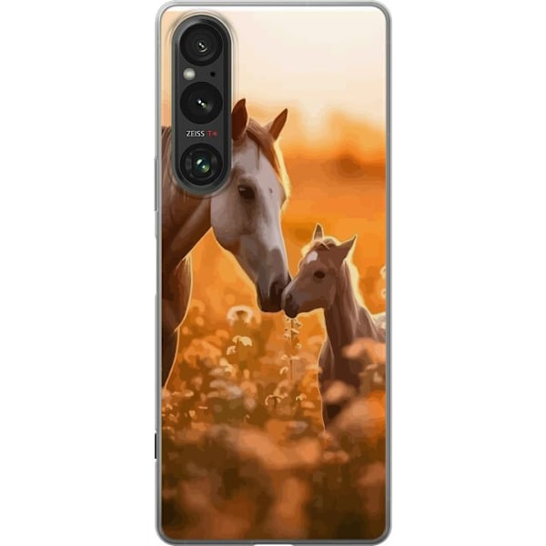 Sony Xperia 1 VI Genomskinligt Skal Hästar