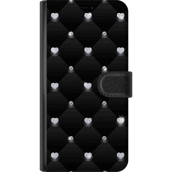 Apple iPhone 11 Lompakkokotelo Timantti Sydän