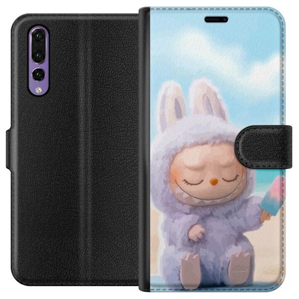 Huawei P20 Pro Lompakkokotelo Labubu Vaaleanpunainen Tunnelma