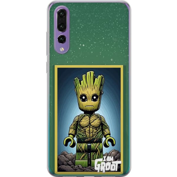 Kompatibelt Mobildeksel til Huawei P20 Pro Robot med röda ögon grå