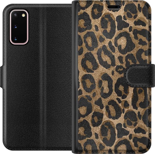 Yhteensopiva Lompakkokotelo Samsung Galaxy S20 Leopard Luxe