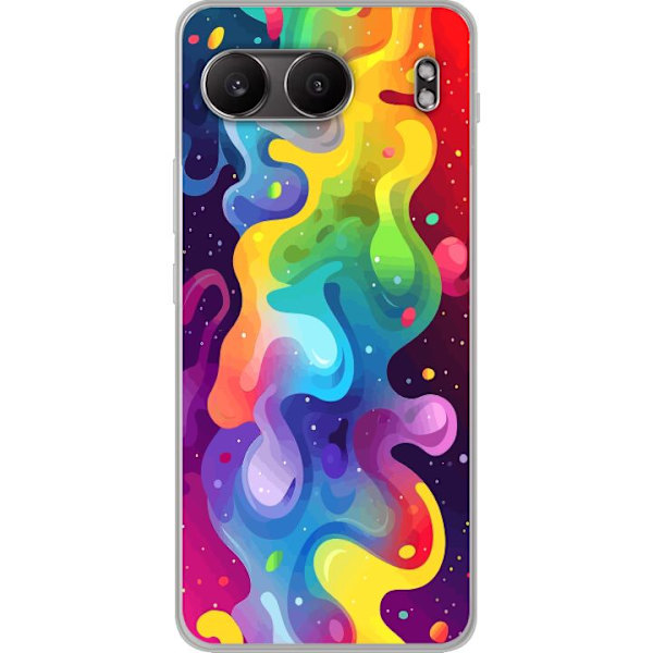 OnePlus Nord 4 Genomskinligt Skal Color Splash Abstrakt Konst Design Färgstarkt Mönster Modern Populär Väggkonst Grafiskt Trend