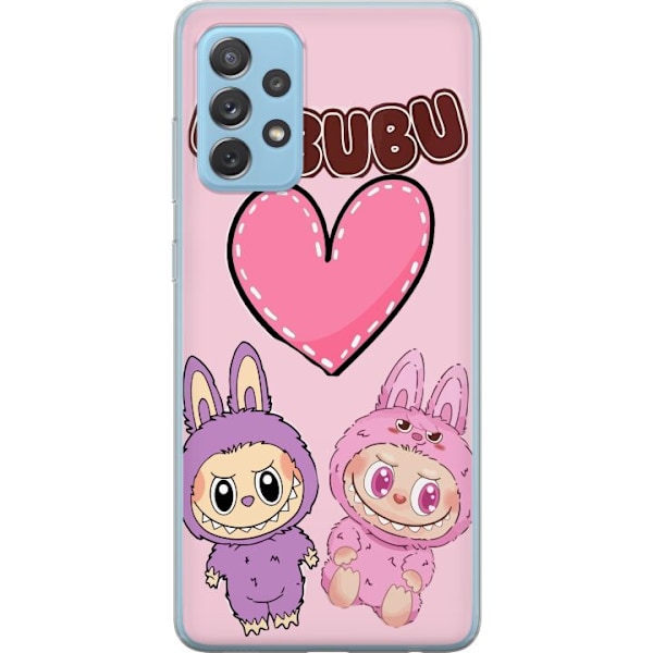 Samsung Galaxy A72 5G Gjennomsiktig deksel Labubu Pink Monster
