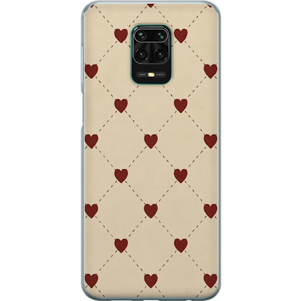 Xiaomi Redmi Note 9 Pro Genomskinligt Skal Heart Grid