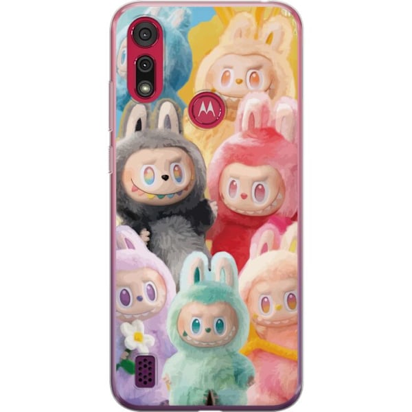 Motorola Moto E6s (2020) Genomskinligt Skal Labubu Sketch Style – Handritat monster i tusch
