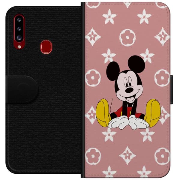 Kompatibel Tegnebogsetui til Samsung Galaxy A20s Mickey Mouse