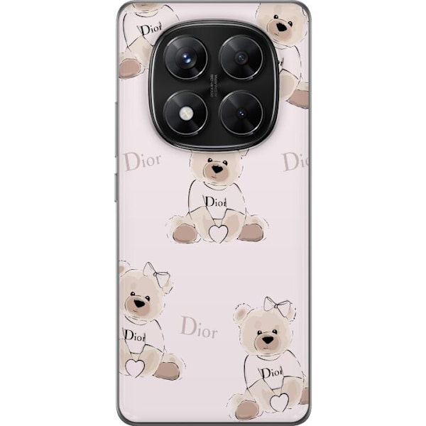 Xiaomi Redmi Note 14 Pro Läpinäkyvä kuori Teddy Dior Vibes - ylellinen nalle muotityyliin