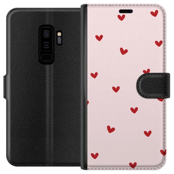 Kompatibel Tegnebogsetui til Samsung Galaxy S9+ Hjerter