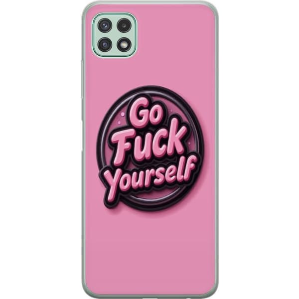 Kompatibel Mobilcover til Samsung Galaxy A22 5G Rosa 3D textposter