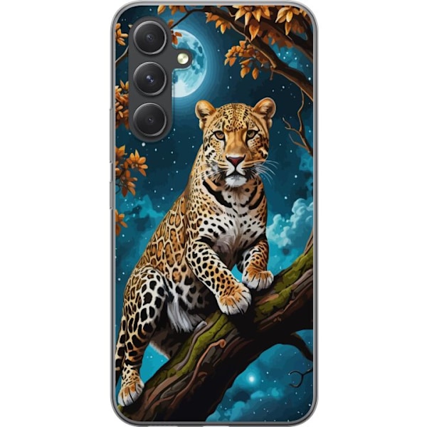 Samsung Galaxy A55 Genomskinligt Skal Leopard