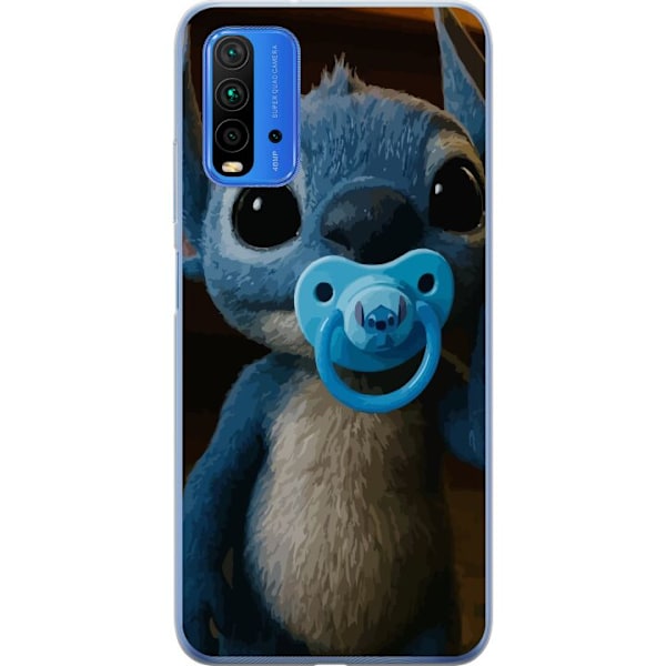 Xiaomi Redmi 9T Genomskinligt Skal Stitch & Napp – babytema med söt karaktär