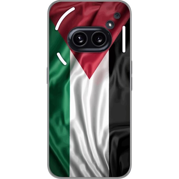 Nothing Phone (2a) Plus Läpinäkyvä kuori Palestiinan lippu – ikoninen vapauden symboli punaisessa, mustassa, valkoisessa ja vihreässä