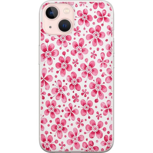 Kompatibel Mobilcover til Apple iPhone 13 Azurblå flora
