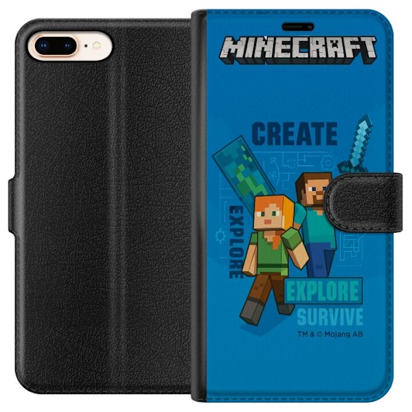 Apple iPhone 8 Plus Tegnebogsetui Minecraft Huler