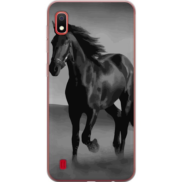 Samsung Galaxy A10 Läpinäkyvä kuori Pimeä Hevonen