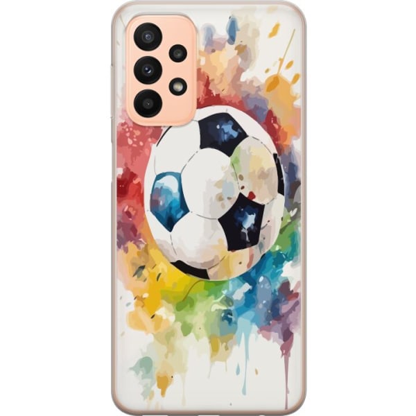 Samsung Galaxy A23 5G Genomskinligt Skal Fotboll