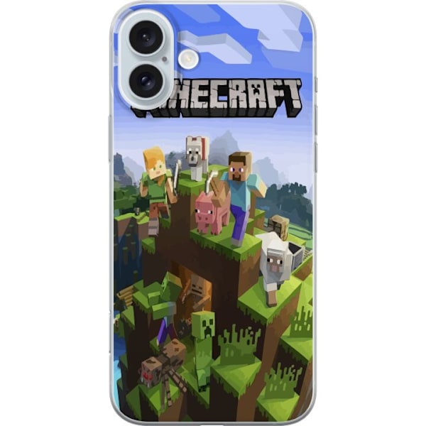 Apple iPhone 16 Plus Gennemsigtig cover Minecraft