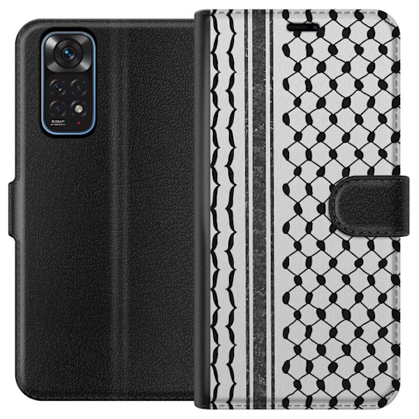 Xiaomi Redmi Note 11 Plånboksfodral Palestinskt mönster – inspirerat av keffiyeh-tyg i traditionell stil