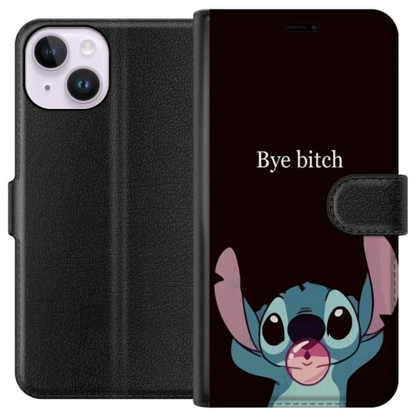 Kompatibelt Lommeboketui til Apple iPhone 14 Bye bitch, Stitch