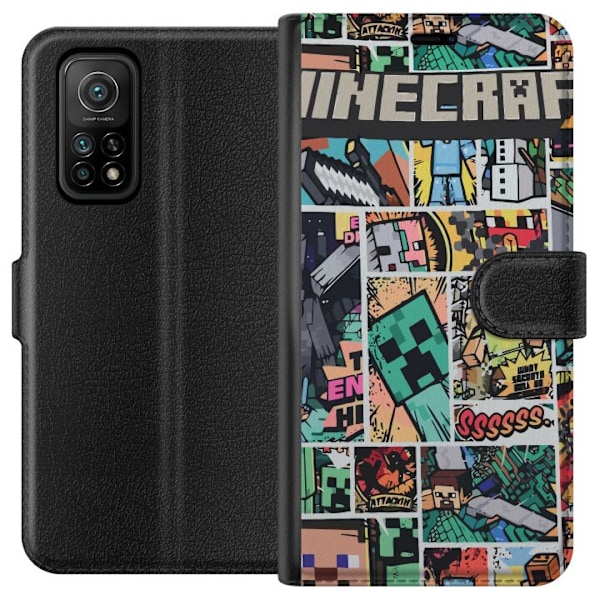 Xiaomi Mi 10T 5G Tegnebogsetui Minecraft Kunst
