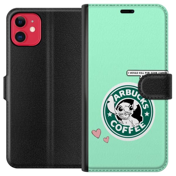 Yhteensopiva Lompakkokotelo Apple iPhone 11 Stitch Kahvi