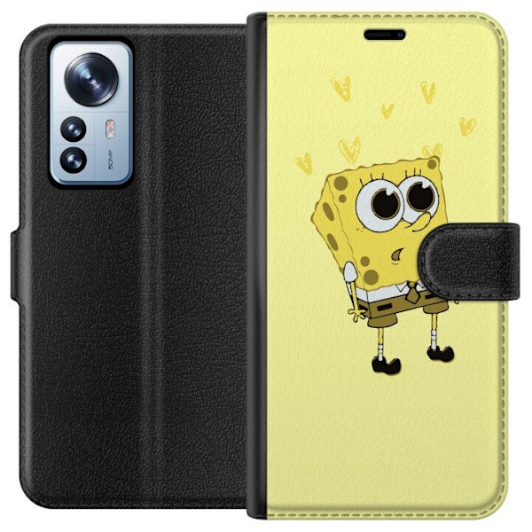 Xiaomi 12 Pro Lommeboketui Svampebob Firkant