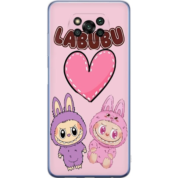 Xiaomi Poco X3 Pro Gennemsigtig cover Labubu Pink Monster