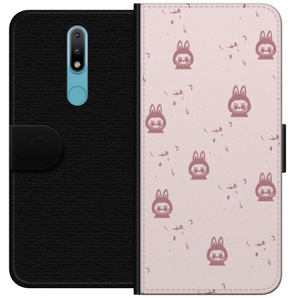 Nokia 2.4 Tegnebogsetui Labubu Neon Pop - Neonfarvet pop art m
