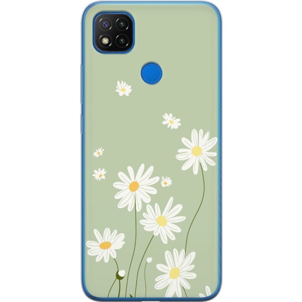 Xiaomi Redmi 9C Genomskinligt Skal Prästkragar – blommigt mönster i svensk sommarstil