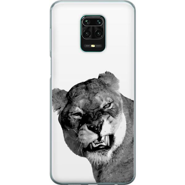 Xiaomi Redmi Note 9 Pro Genomskinligt Skal Lejon Konst Artistiskt Djurmotiv Afrikanskt Stil Djungel Känsla Grafiskt Motiv Hemdekor Djurtema