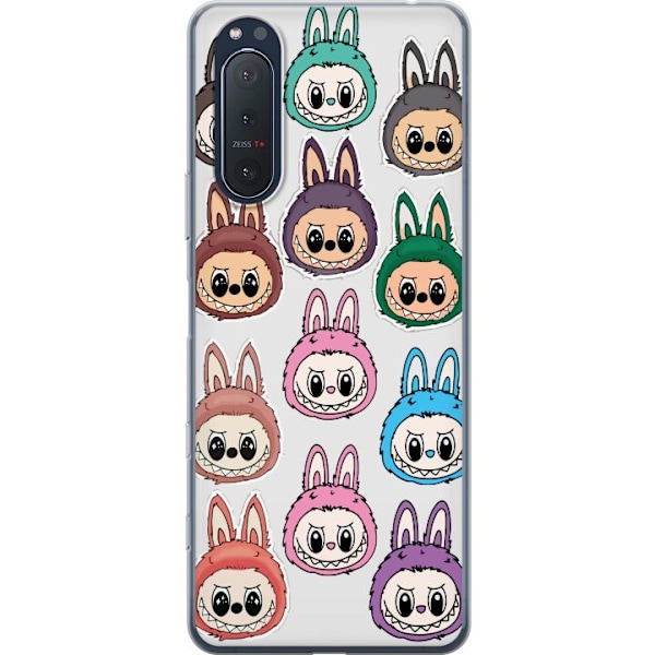 Sony Xperia 5 II Läpinäkyvä kuori Labubu Macaron Monster -