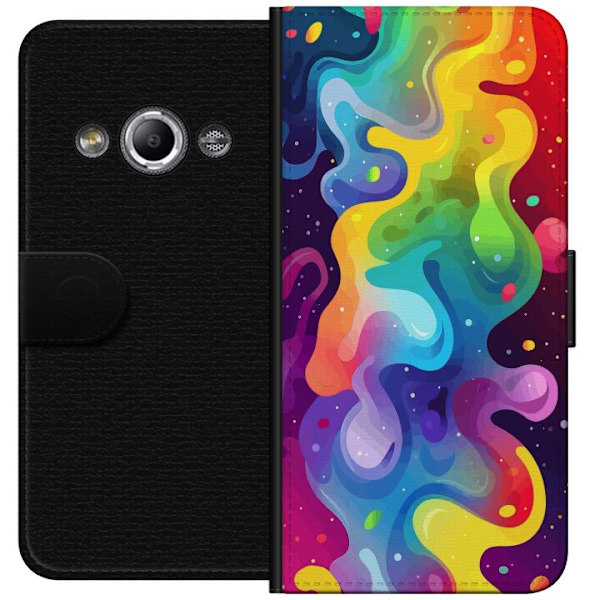 Samsung Galaxy Xcover 3 Tegnebogsetui Farvesplask Abstrakt Kunst Design Farverigt Mønster Moderne Populær Vægkunst Grafisk Trend