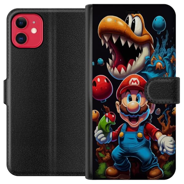 Kompatibel Tegnebogsetui til Apple iPhone 11 Super Mario