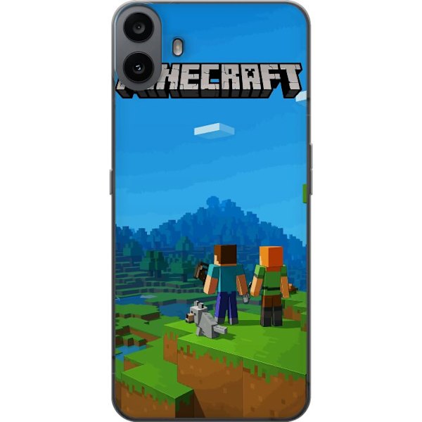 Nothing CMF Phone 1 Genomskinligt Skal Minecraft Key Art