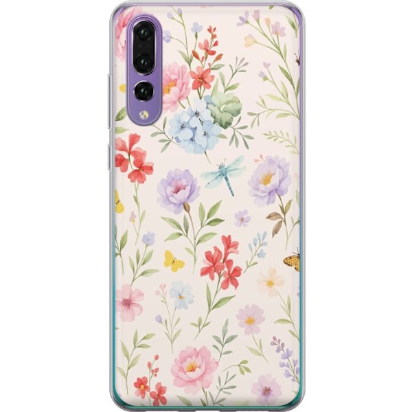 Huawei P20 Pro Gennemsigtig cover Blomster