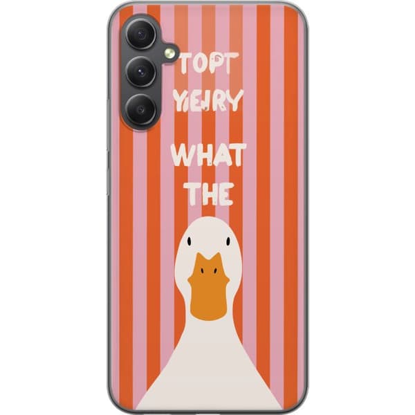Kompatibelt Mobildeksel til Samsung Galaxy A35 What The Duck rosa