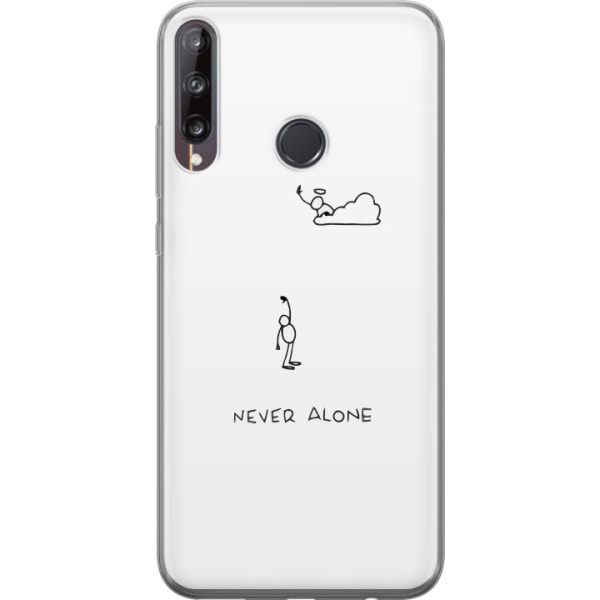 Huawei P40 lite E Läpinäkyvä kuori Ei koskaan yksin