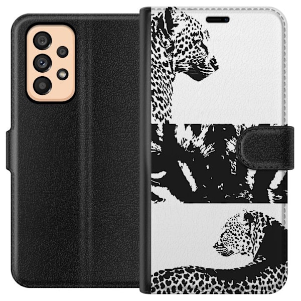 Samsung Galaxy A53 5G Lompakkokotelo Leopard Faces