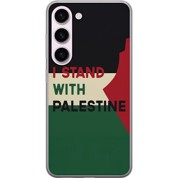 Samsung Galaxy S23 Genomskinligt Skal Stand with Palestine – solidaritetsdesign med starkt budskap