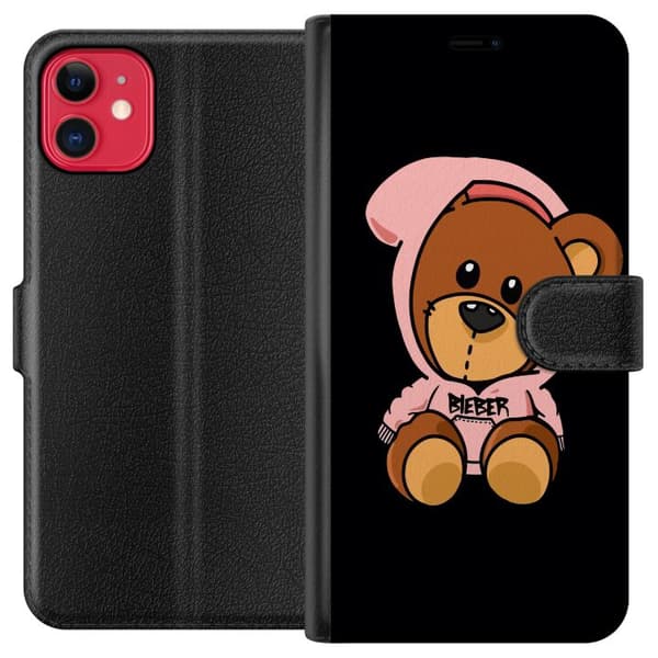 Kompatibel Tegnebogsetui til Apple iPhone 11 Teddybjørn Bieber