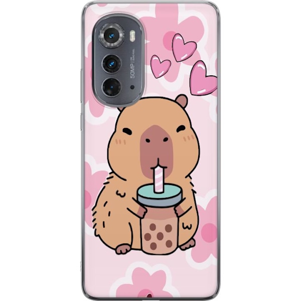 Motorola Edge (2022) Gjennomsiktig deksel Kawaii Capybara Hjer