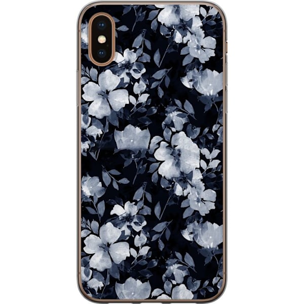 Apple iPhone XS Genomskinligt Skal Blommor