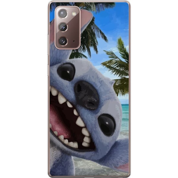 Samsung Galaxy Note20 Läpinäkyvä kuori Stitch-matkapuhelinkotelo, jossa on suloiset ystävyysmaalaukset.