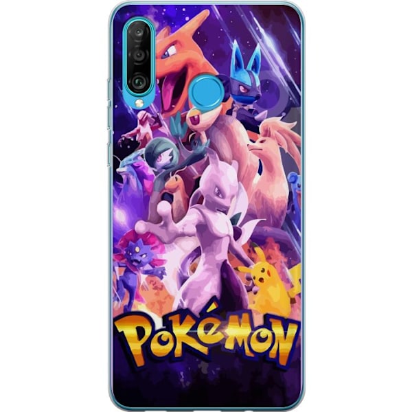 Huawei P30 lite Gjennomsiktig deksel Pokemon