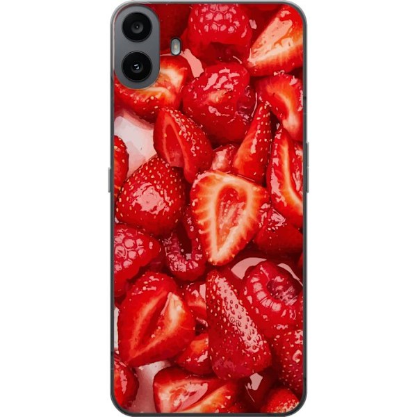 Nothing CMF Phone 1 Läpinäkyvä kuori Mansikkakuviointi - makea motiivi kesäfiiliksellä